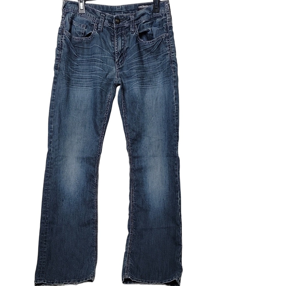 VTG Buckle Brady-X Buffalo David‎ Bitton Men's Jeans 28x32 Distressed Frayed Hem